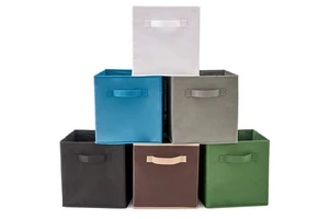 Custom Size Home Foldable Square Non Woven Storage Box Household Dust Prevention Box