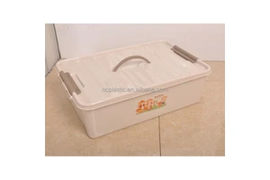 large storage container plastic organizer box with lock