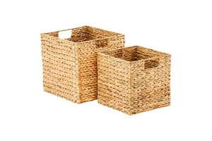Handmade Natural Rattan Wicker Storage Basket for Home Kitchen Living Room Decor Export Wholesale OEM