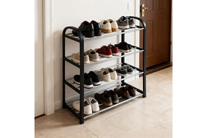 Wholesale Multi Tier Assembled Shoe Rack Metal Home Entryway Storage Rack Multifunctional Indoor Storage Organizer
