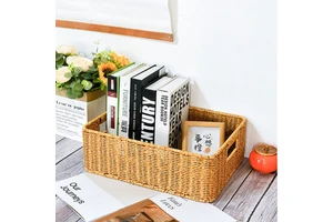 Wholesale Custom Restaurant Handmade Weaving Wicker Rattan Storage Basket Rattan Storage Basket Hand-Woven