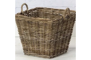 Handmade Square Wicker Basket | Kubu Grey | Perfect for Home Decor