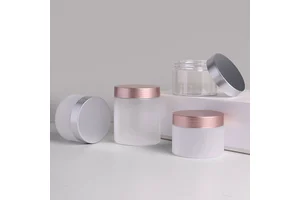 Wide Mouth Rose Gold Lid Empty Frosted Plastic Jar 4oz 5oz 8oz 50ML 100ML 200ML Cosmetic PET Plastic Jar With Lids