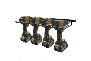 Custom Heavy Duty Metal Cutting Black Steel Tool Storage Organizer Holder Cordless Drill Rack