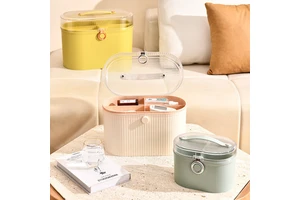 Premium Light Luxury Medicine Storage Box Large Capacity First Aid Kit Portable Emergency Medical Box with Transparent Lid
