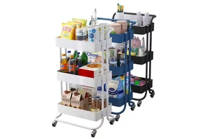 Multi-Functional Freestanding Metal Storage Rack for Kitchen