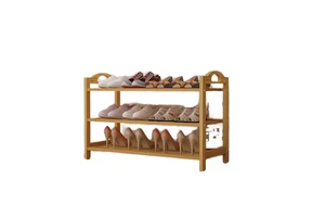 Custom Eco-Friendly Wooden Bamboo Shoe Rack Organizer Functional Design with Detachable Features 3-6 Layer for Home Kitchen Use