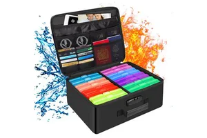 YIHUAXING Modern Fireproof 16 Interior 4\" X 6\" Photo Storage Box Multifunction Rectangle Practical Storage Box With Lock