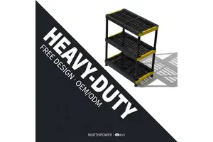 HD48 122*51*102-CM 3/4/5-Layer Good Shelf Plastic Rack Boltless Plastic Shelf Heavy Duty Plastic Shelving Unit Garage Kitchen