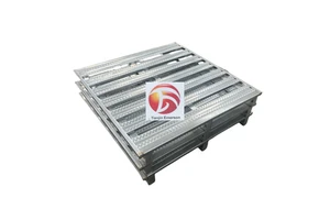 1200x1000mm Heavy Duty Galvanized Steel Storage Pallets Cold Storage Racking Warehouse Forklift Reinforced Welded Frame