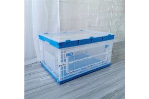 Wholesale clear Plastic Storage Folding Transparent Storage Stackable Container Box Boxes with Lid Dividers