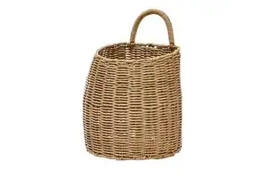 Natural Rattan Wall Hanging Basket Wicker Rattan Basket Eco-friendly Wall Basket for Kids Room Storage and Organization