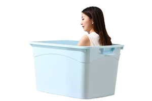 Large Decorative Plastic Storage Bins & Boxes with Lids for Clothes and More