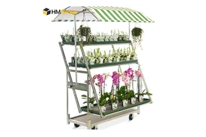 Adjustable Shelves Flower Plant Storage Organizer Display Stand Shelf Rack