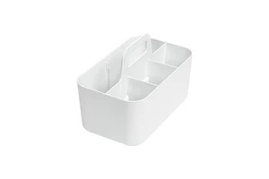 Modern Design PS Plastic Desktop Storage Box Remote Control Rectangle Multi-Compartment Handheld Cosmetic Tool Organizer Basket