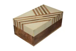 Designer Wooden and Resin Inlay Storage Box for Stylish Organization and Premium Gifting