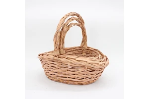 Promotional Products Wholesale Light Personalized Indoor Wooden Wicker Rattan Storage Basket