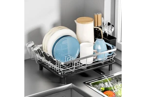 Wholesale Multi-Functional Dish Bowl Chopsticks Stainless Steel Storage Rack Household Kitchen Dish Rack Holder