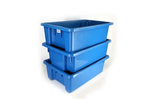 Large Heavy Stacking Loads Nestable Plastic Crate For Efficient Storage And Moving Plastic Containers With Nesting Feature