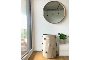 Lovely Foldable Felt Storage Baskets for Nursery Kids' Bedroom or Office-for Laundry Clothes or Toys Hamper Home Decor