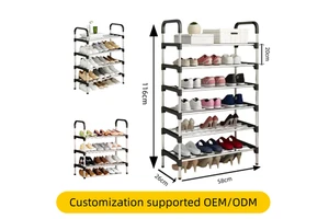 Compact Multi-Tier Shoe Rack Space-Saving Dustproof Storage for Home Entrances and Dorm Rooms
