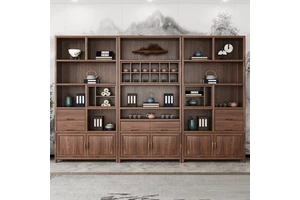Modern Simple Antique Design Wooden Bookshelf New Decorative Storage Cabinet for Home School Hotel or Apartment Use