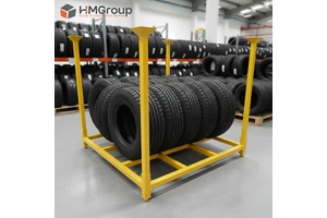 Custom Durable Removable Posts Warehouse Portable Steel Tyre Stacking Racks