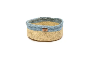Hand woven basket rattan, bamboo, water hycinth, seagrass basket for holding bread and fruit, objects Fashionable round