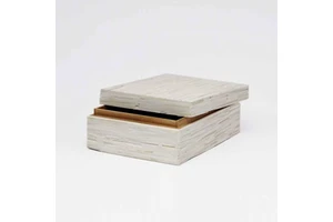 Handcrafted Wooden Chiseled Decorative Storage Box 6.25x4.25x2 Inches