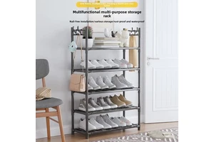 Simple Shoe Rack Home Use Floor Standing Movable Thickened Multifunctional Modern Simple Multi-Layer Storage Shoe Rack