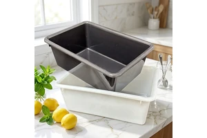 Plastic Bus Box Restaurant Food Service Container Heavy Duty PE Storage Box for Tableware Handling Kitchen Organization