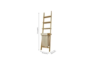 Customized Modern Wooden Wall Mounted Double Tier Shelving Plant Stand Bathroom Organizer Storage Decor Gift