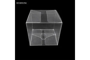 Transparent Recycled Materials PVC & PET Customizable Square Packaging Boxes For Retail Gifts
