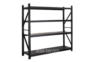 Customizable Black Warehouse Medium Duty Steel Shelving for Warehouse Storage Racks Wholesale Company