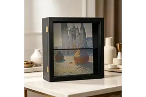 Oil Painting Aesthetic Storage Box, Retro Home Decor Cabinet, Durable Acrylic, Safe for Fragile Items, Unique Gift