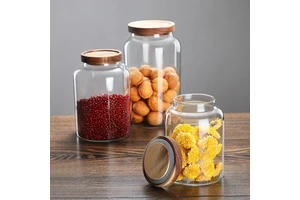 Wholesale Glass Sealed Jar Medicine Storage Container Tea Caddy Food Storage Container