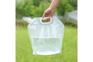 Wholesale 2L 3 Gallon Outdoor Portable Folding Collapsible Water Container Plastic Packaging Bag Transparent Camping Water Pouch