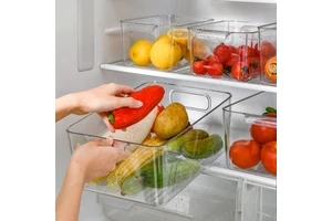 CAI YA Yuanbao Type Transparent Storage Box PE Plastic Refrigerator Storage Container