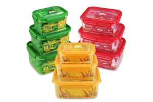 350/850/1700ml Kitchen Food Grade BPA Free Plastic Airtight PP Food Storage Container Box Set Crisper
