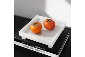 Spanish Marble Decorative Tray - Modern Art Deco Storage Fruit Tray