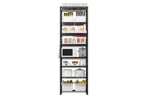 Multi-Purpose Storage Rack Modular Organizer Shelf Detachable 8 Tiers Metal Wire Shelving for Kitchen, Pantry, Garage & Bathroom