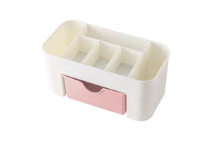 Drawer Type Makeup Box in Dormitory Organize Plastic Shelving Cosmetic Skin Care Dresser Desktop Storage Box