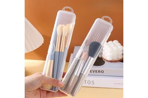 Makeup Brush Storage Box, Dustproof with Lid, Pencil Case, Eyeshadow Brush and Eyebrow Pencil Organizer, Toothbrush Storage Box
