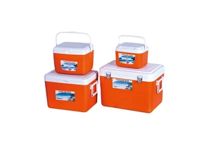 Wholesale Modern Insulated Ice Chest Cooler Box Set 5L 13L 26L 45L Capacities Food Safe Orange Blue Plastic For Outdoor Storage