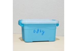 Wholesale Portable Plastic Storage Box with Lid Blue & White Thick Finish for Home Household Toys Laundry Food Storage