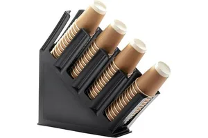 Plastic Non-Folding Standing Milk Tea Shop Four-Layer Coffee Milk Tea Cup Rack Cup Dispenser Disposable Paper Cup Storage