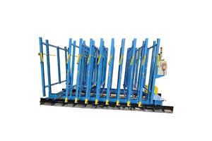 EASTGLAZ Iron Glass Storage Rack 8 Layers Warehouse Rack Anti-Rust Heavy Duty Glass Rack with Plug-In Installation