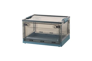 Popular Foldable PP Plastic Storage Box for Wardrobe & Bedroom Space-Saving Clothing Organizer 2 Door Folding Storage Bin