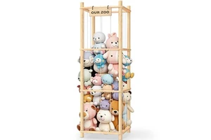 Uionen Wooden Toy Storage Rack Children's Plush Toys Household Public Plush Toys Filled Display Rack Storage Rack