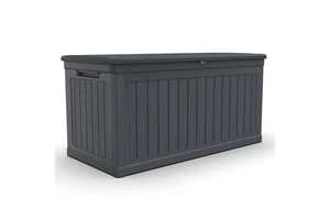 260GAL Square Outdoor Deck Pool Storage Box Modern Mars Villa Waterproof Easy To Clean Deck Storage Box